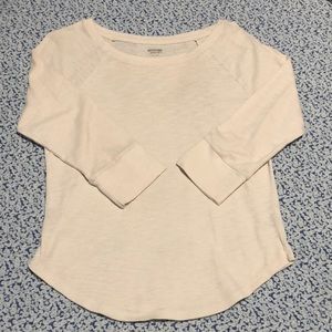 Mossimo Supply Co White 3/4 Length Sleeved Shirt Size: S